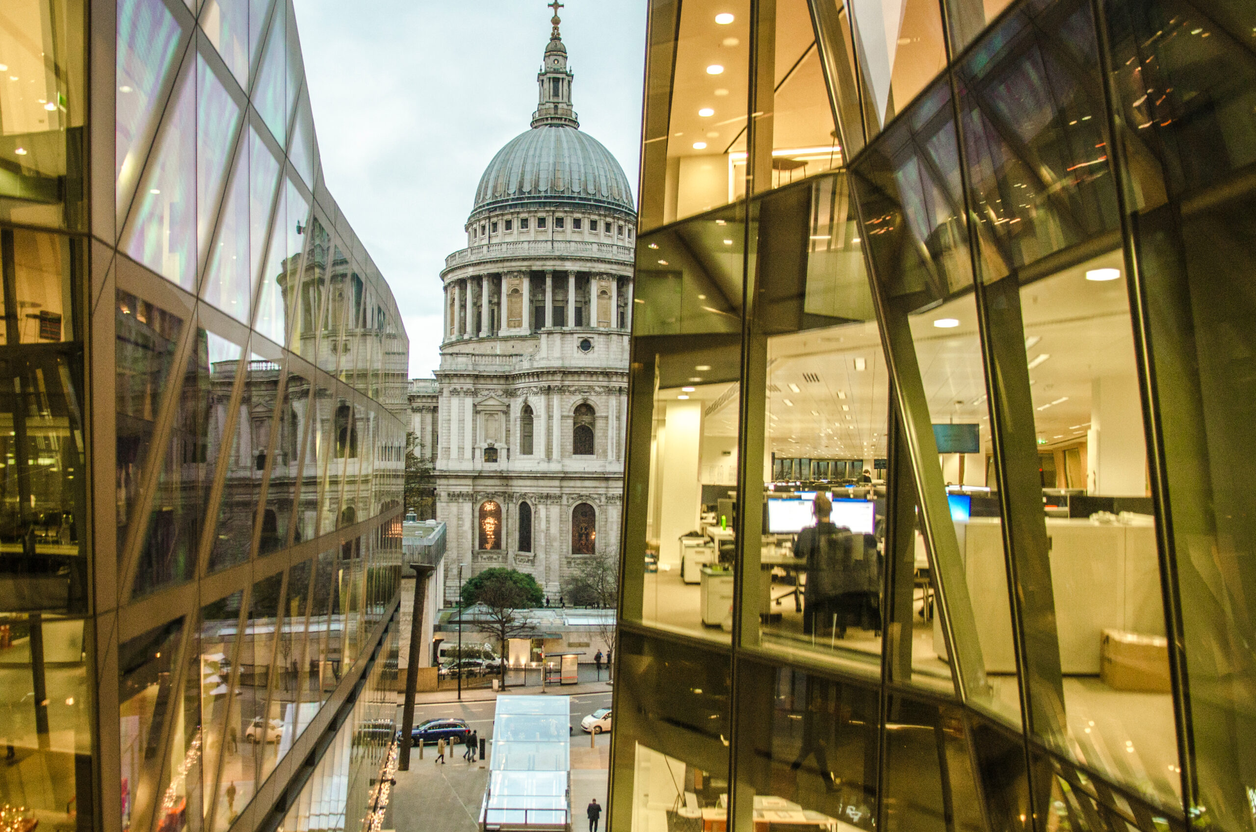 Modern office buildings in London
